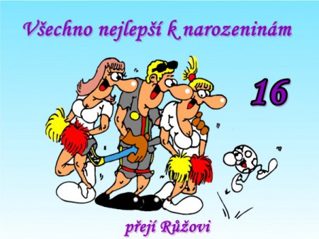 přání k 16. narozeninám